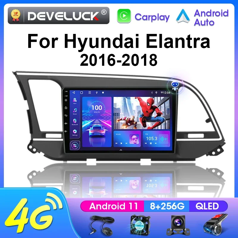 

2 Din Android 12 Car Stereo Radio Multimedia Video Player For Hyundai Elantra 6 2016-2018 Navigation GPS 2din Carplay Autoradio