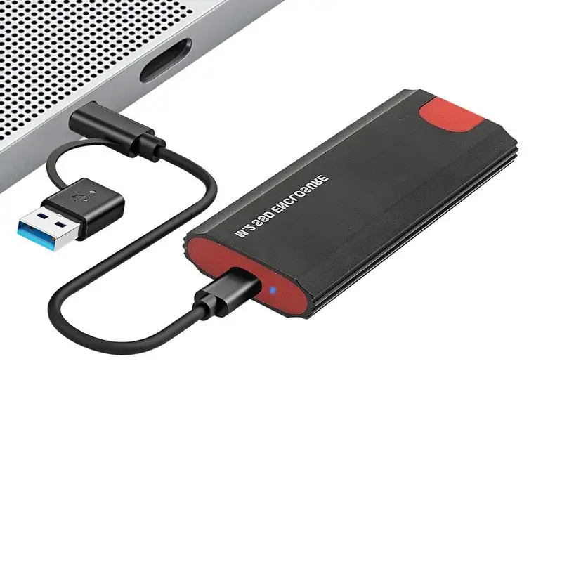 Nvme Case Ssd de Protocolo Duplo M.2 para Usb tipo c 3.1 Adaptador de Gabinete Nvme Pcle Nvme Chave bm Caixa de Disco Ssd