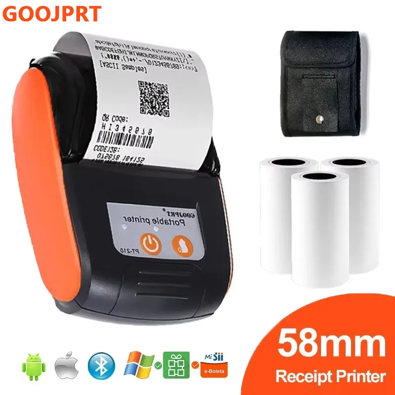 Portable Wireless Bluetooth Mini Printer - Handheld Ticket and Barcode Printer