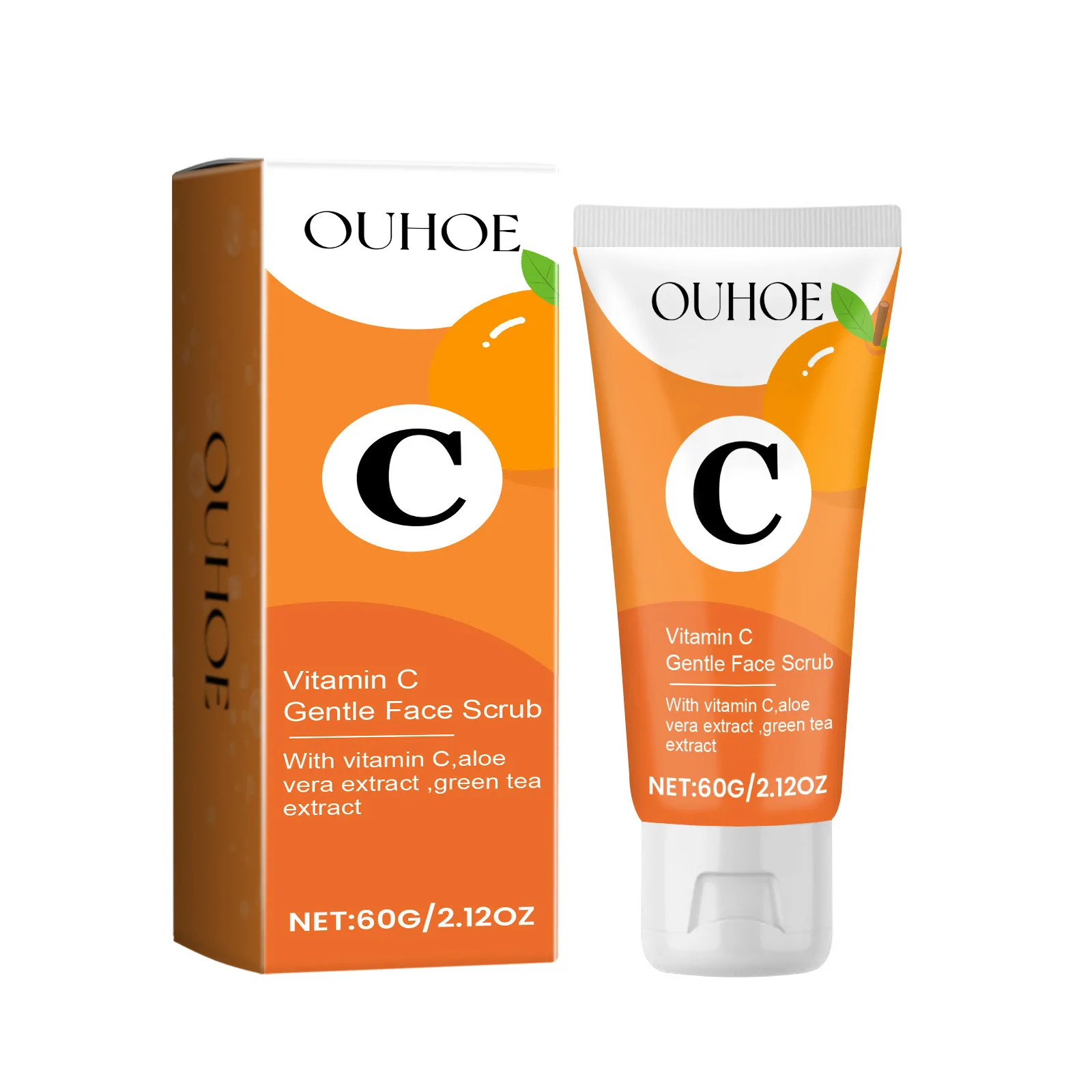 Vitamin C Facial Cleanser Shrink Pores Oil Control Brightening Cleansing Moisturizing Peeling Face Scrub Exfoliating Skin Care 2