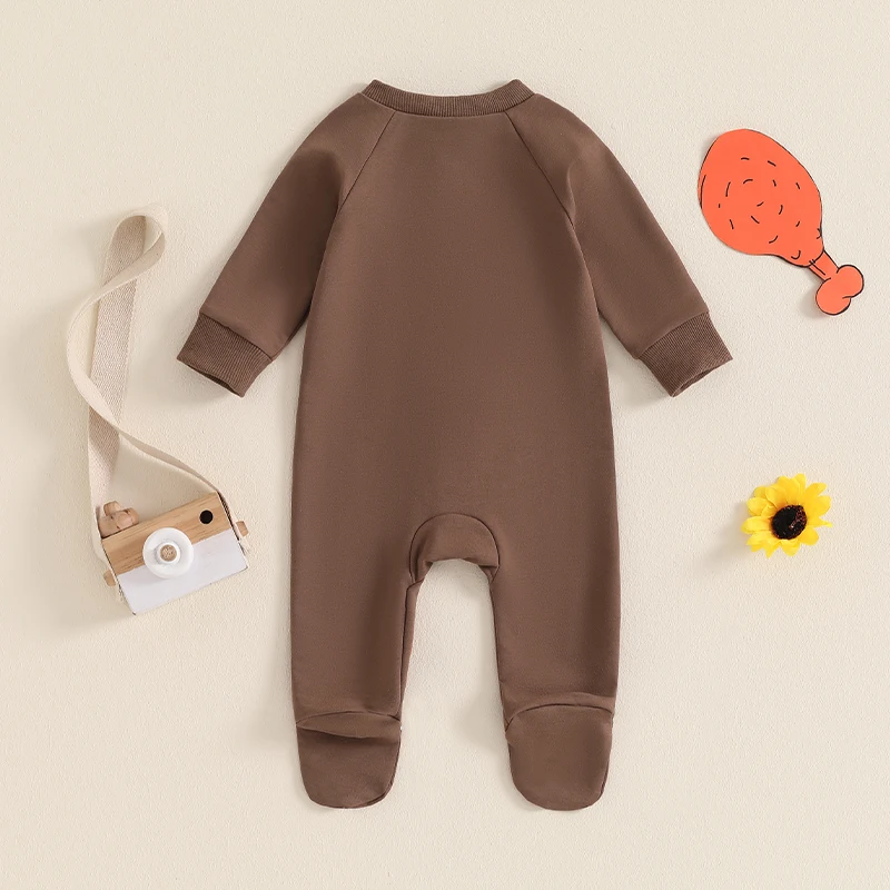 Baby Boys Girls Jumpsuits Long Sleeve Round Neck Rompers Newborn Football Outfit