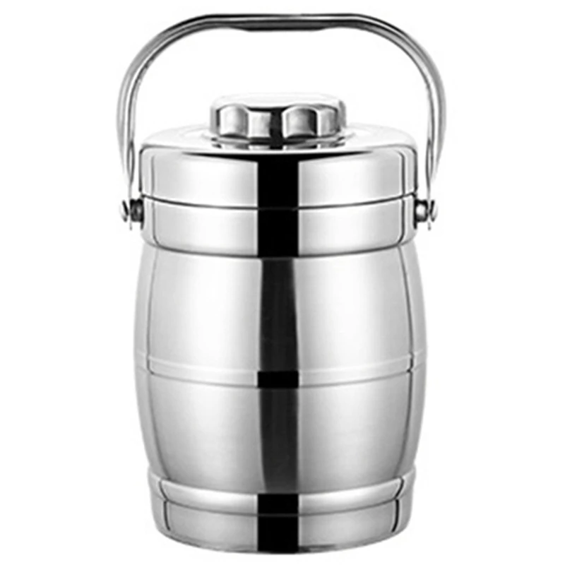 

New Stainless Steel Insulation Barrel Smoldering Pot Portable Magic Double Fresh Students Insulated Lunch Box Stew Pot