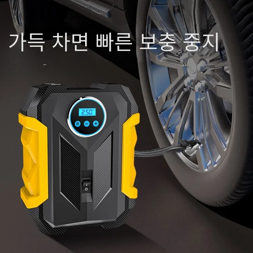CARSUN 휴대용 자동차 공기 압축기, 디지털 타이어 팽창 펌프, LED 램프, 타이어 압축 펌프 컴프레서, 자동차 오토바이용 2