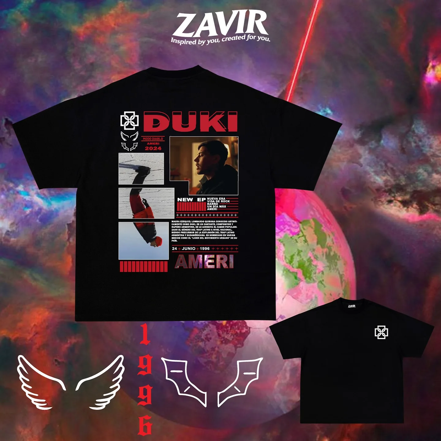 Rapper Duki Antes De Ameri 그래픽 T 셔츠 남성 패션 T 셔츠 남성 여성 힙합 오버 사이즈 T 셔츠 streetwear