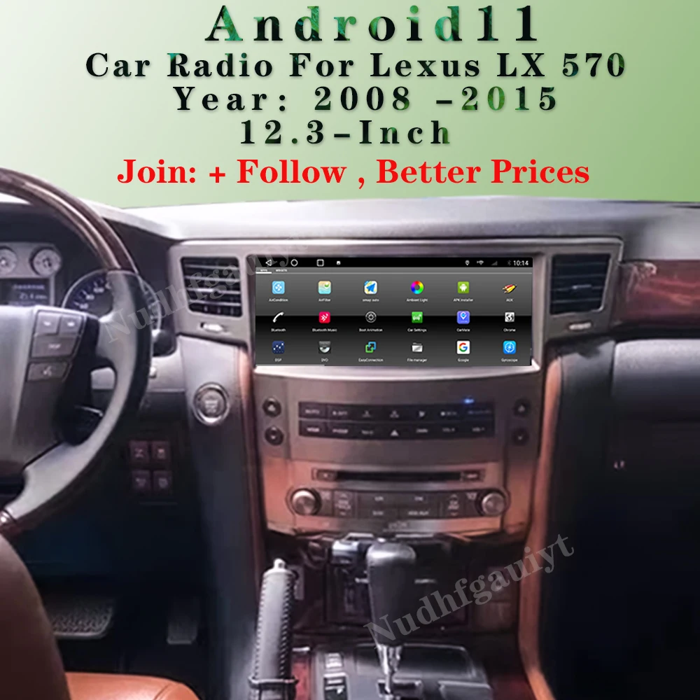 Android 11 Car Radio Automotivo For Lexus LX570 LX 570 Car Multimedia