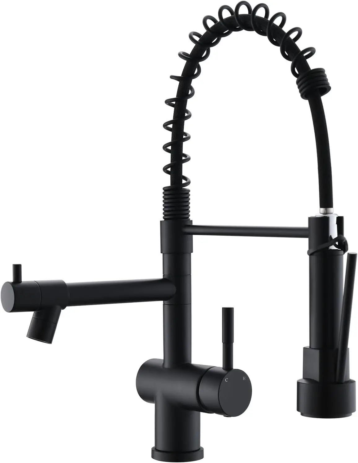 CommercialFaucetWithSprayerKitchenFaucetSingleHandleHigh