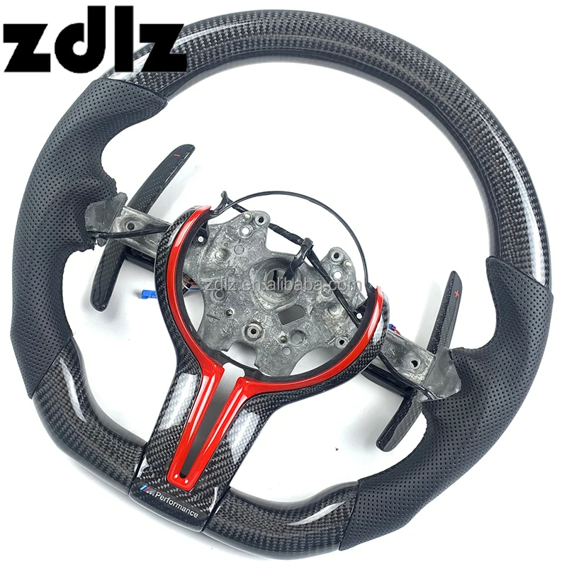 

Custom Flat bottom Carbon fiber steering wheel with Shift paddles for bmws M2 M3 M4 F30 F80 F87 F10 all series