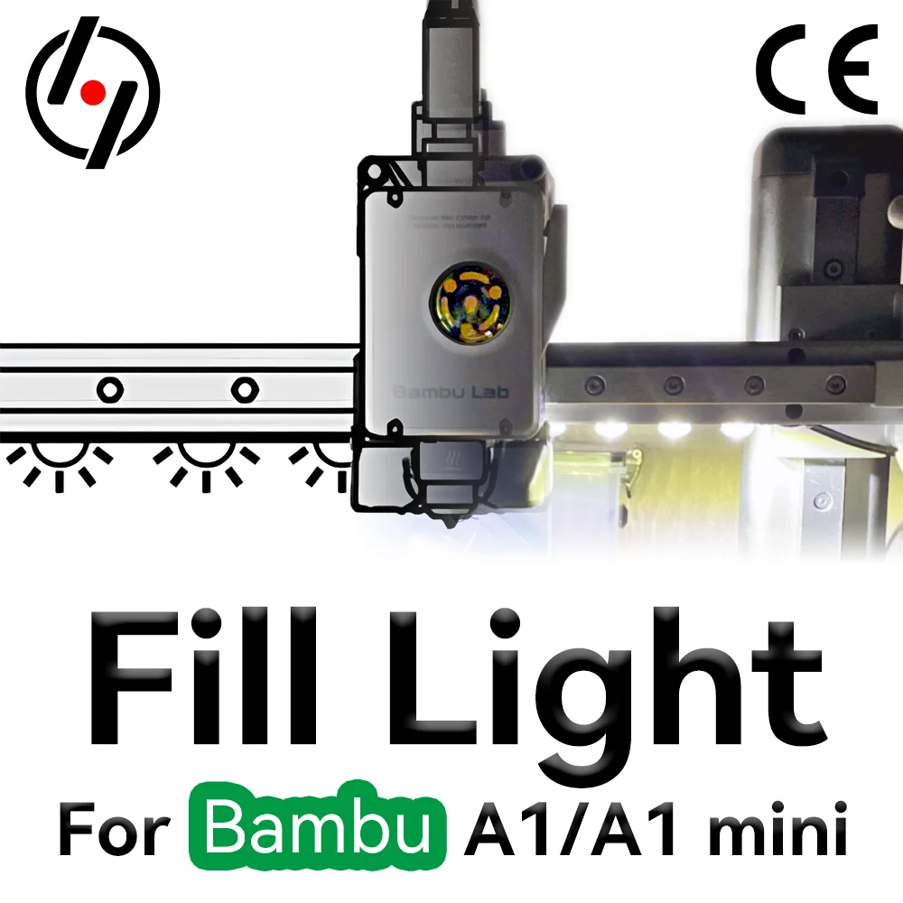For Bambu lab A1/A1mini Led light strip Ra95 Fill light 24V Super