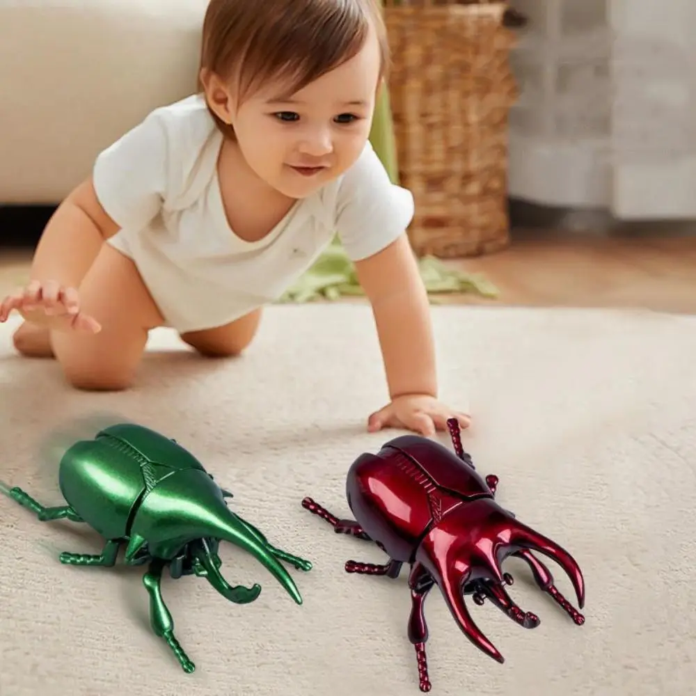 Clockwork Toys Wind-Up Beetle Toy Trick Props Wild Insect Simulated Beetle Insect Model Education Realistic