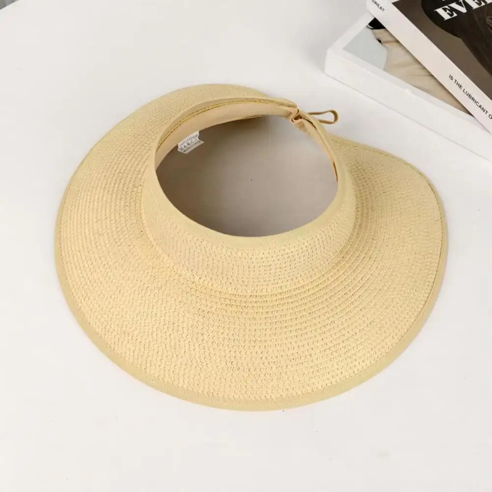 

Breathable Summer Hat Breathable Wide Brim Straw Sun Hat for Summer Vacation Adjustable Anti-uv Beach Cap with Color for Men