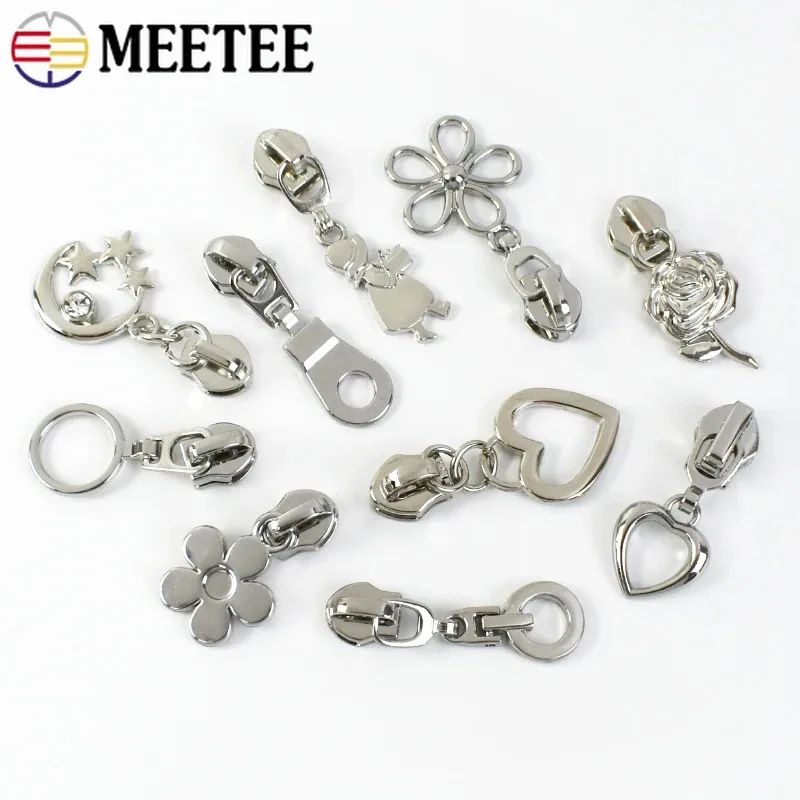 Silver Nylon Zipper Puller Repair Kit – Versatile Hardware Accessories for Jackets, Pockets, and Handbags