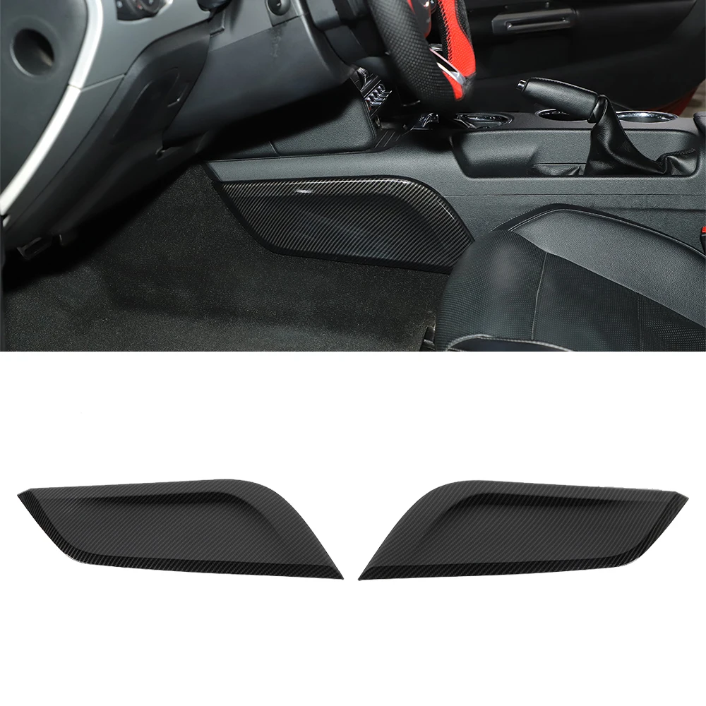 

Gear Shift Side Decorative Cover Trim Decal for Mustang 2015 2016 2017 2018 2019 2020 Car Interior Accessories Carbon Fiber Look