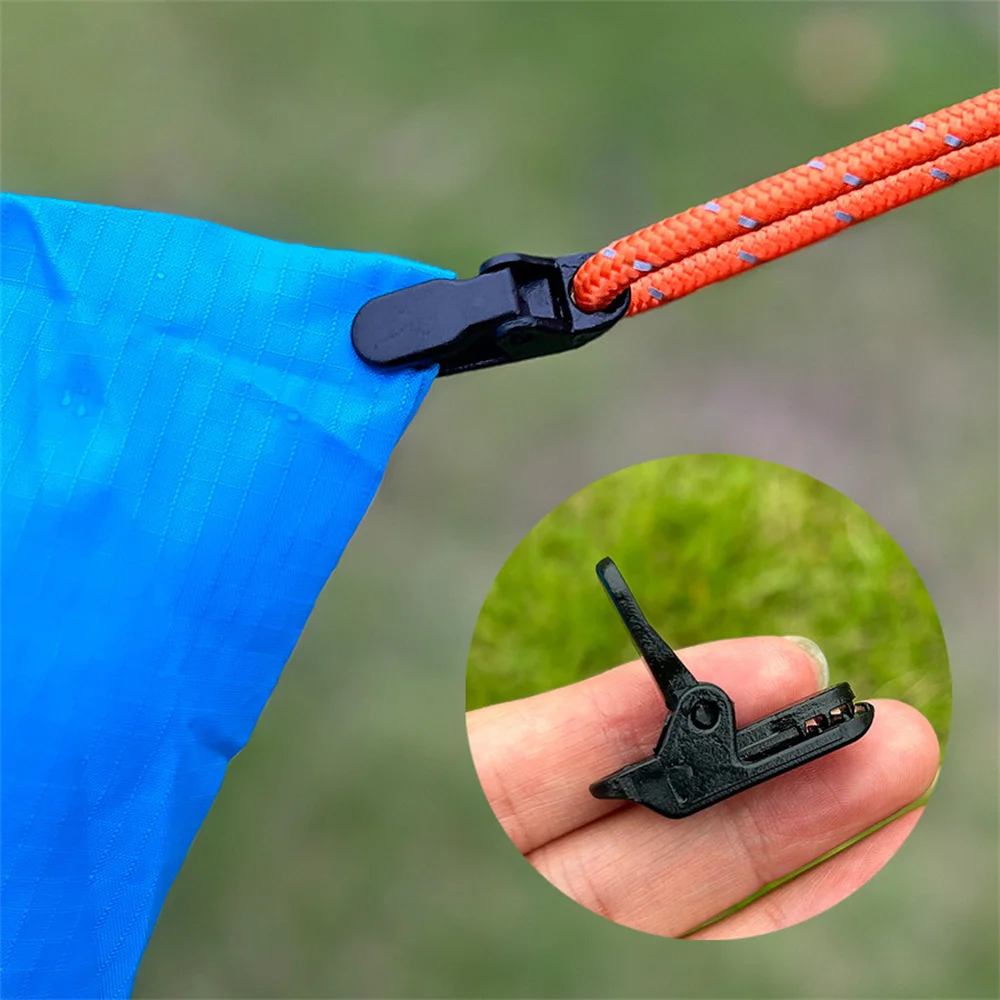 Camping tent clips 10/20pcs windproof fasteners for tent grip hooks outdoor shade net fixing