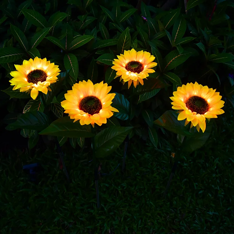 

LED Solar Lamp Simulation Sunflower Ground Light