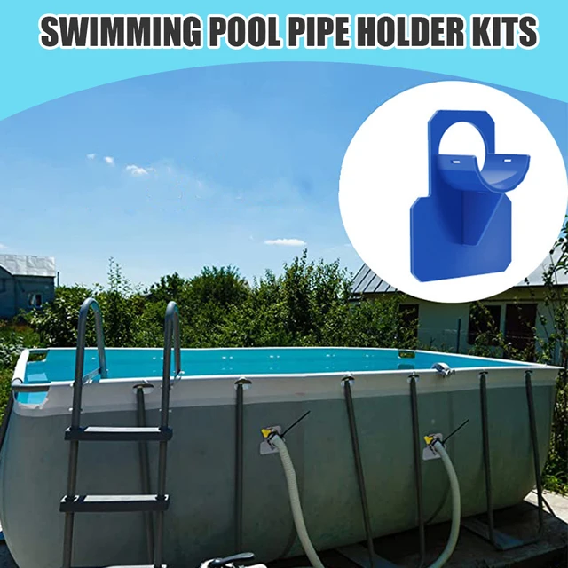 Swimming Pool Pipe Holder Hose Bracket Mount Supports Pipes for Intex Above Ground Hose Outlet with Cable Tie Fixing Accessories 5