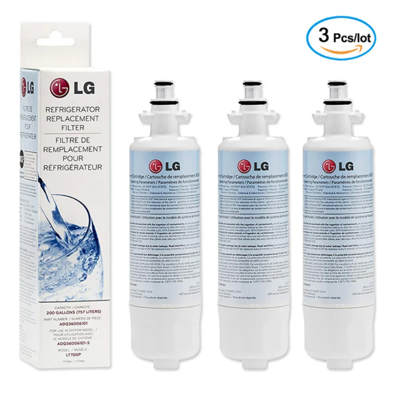 

Replacement LG LT700P Refrigerator Water Filter Compatible with Adq36006101 Adq36006102 46-9690 AGF80300801 RWF1200A，3 Pack