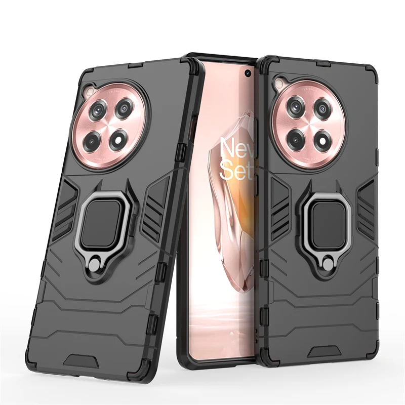 Per Oneplus 12R Custodia Per Oneplus 12R Cover Shell Bumper Capa Para Finger Ring Cavalletto Custodia Rigida Per Telefono Posteriore Per Oneplus 12R