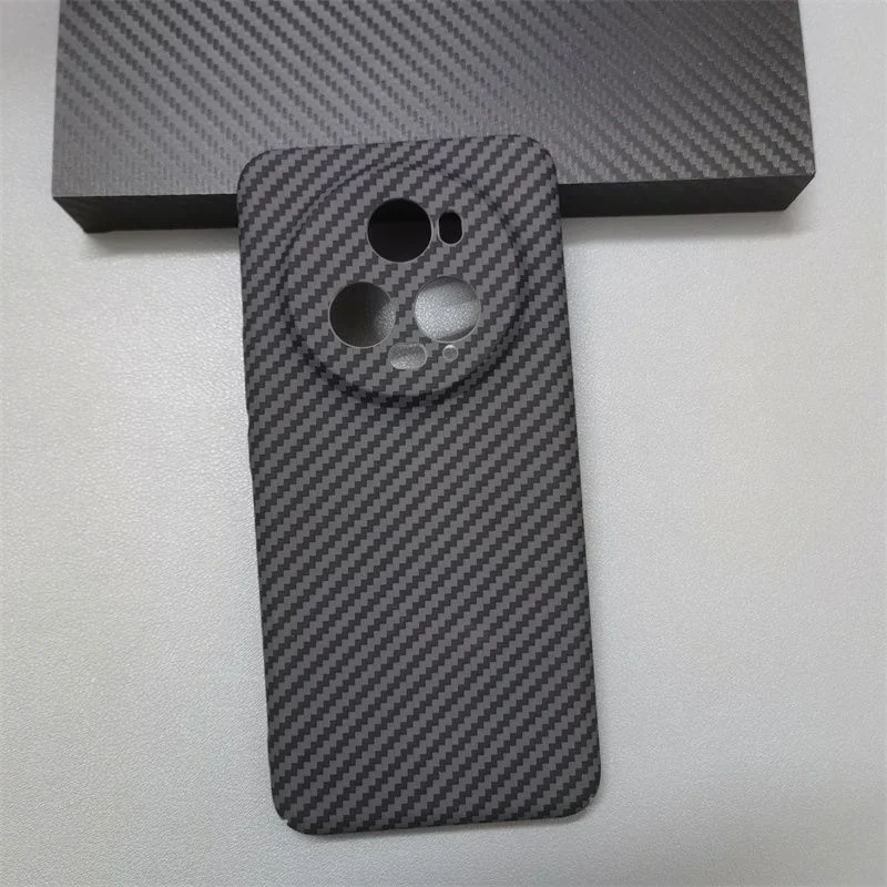 Carbon Fiber Stripe Shockproof Acrylic Case - No Fingerprint Hard Back Cover