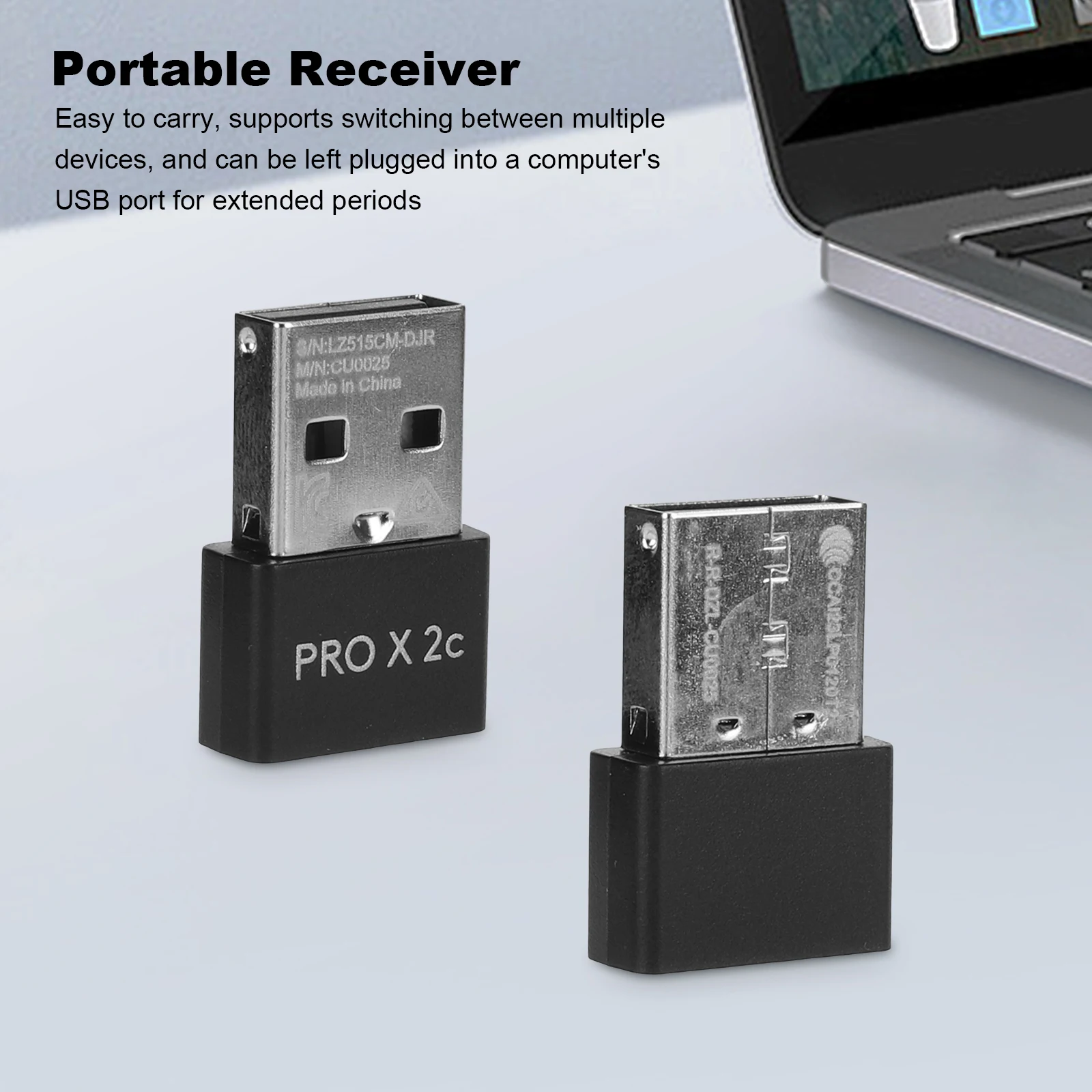 Pro X Superlight 2c 마우스용 USB 동글 마우스 수신기 어댑터 교체품 USB 수신기 경량 8000Hz 지원