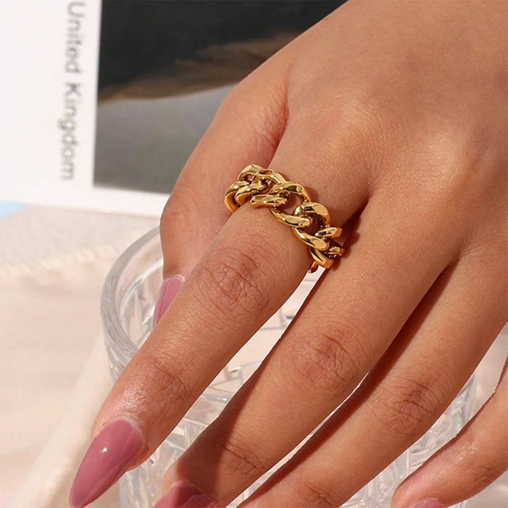 Buy Simple Modern Ring Design Gold Plated Five Metal Stone Finger Ring for  Girls