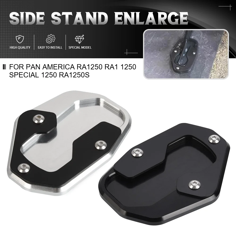 

For Pan America RA1250 RA1 1250 Special 1250 RA1250S Motorcycle Side Stand Foot Enlarger Plate Kickstand Support Pad Shell Cover
