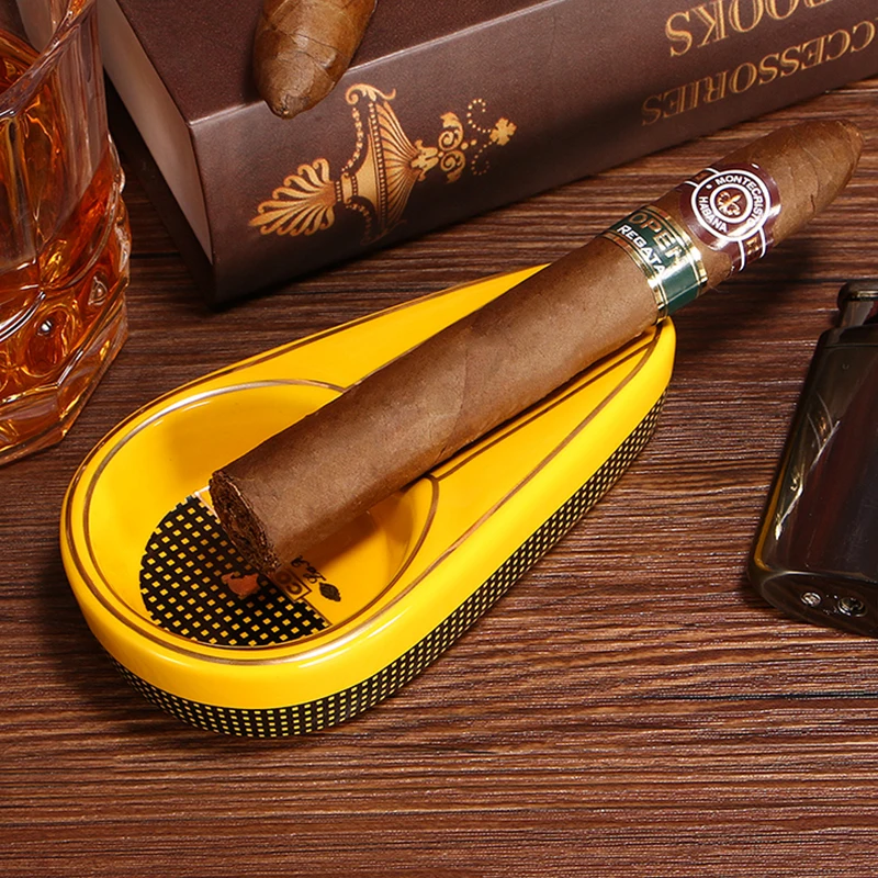 Cigar Ashtray Patio Single Outdoor Portable Travel Porcelain Cigar Ashtray Suitable for Gift silicone ashtray air purifier ashtray wood ashtray cigarettes ashtray portable ashtray stainless steel ashtray metal ashtray ceramic ashtray