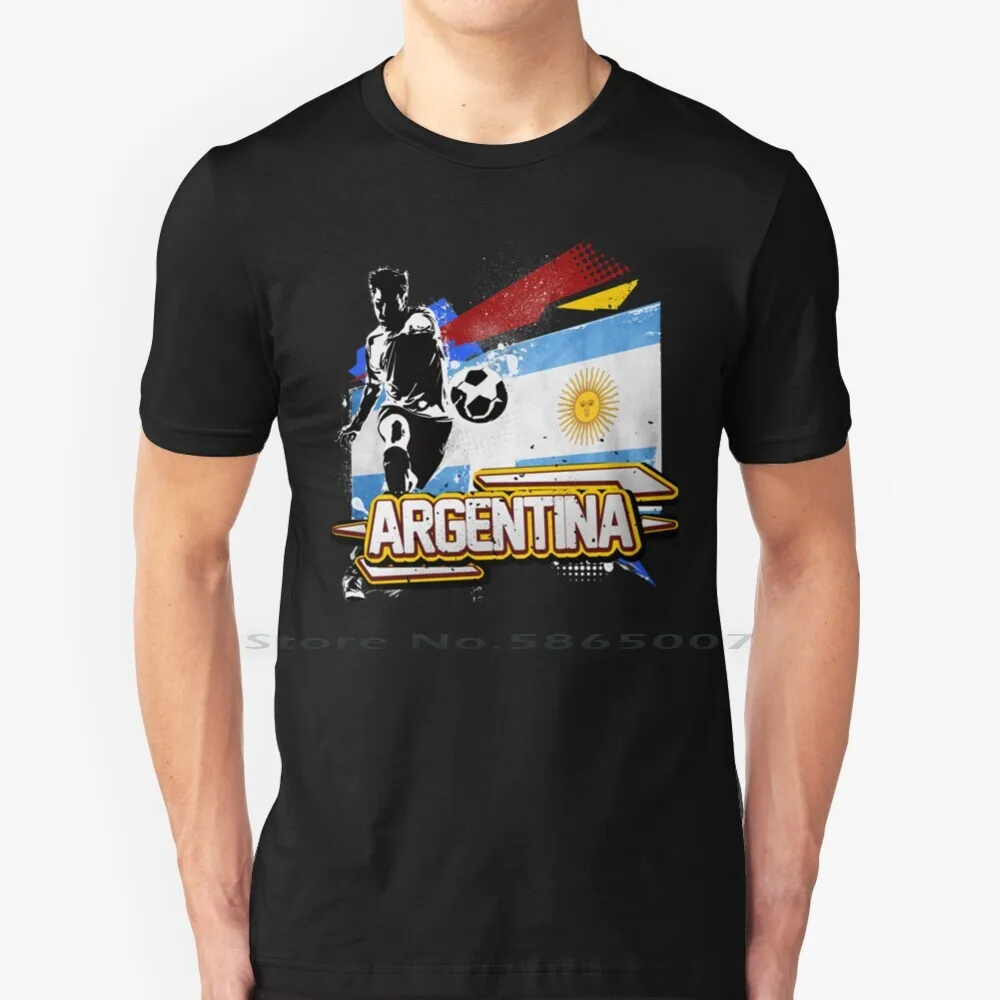 Maglietta Da Calcio Argentina Russia Maglietta Da Tifoso Di Calcio 100% Cotone Argentina Calcio Calcio Squadra Nazionale Fan Uruguay Portogallo