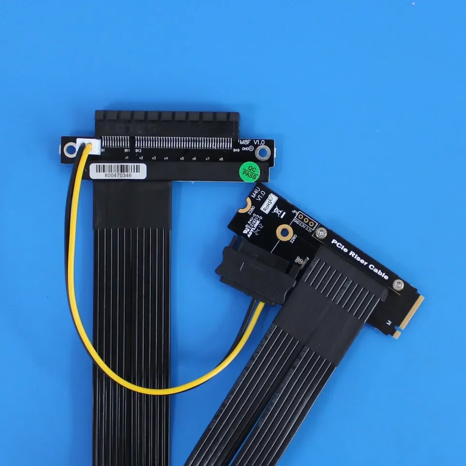 ADT-Link-M.2 nvme-pci-express 4.0x8ライザーケーブル、オス-メス