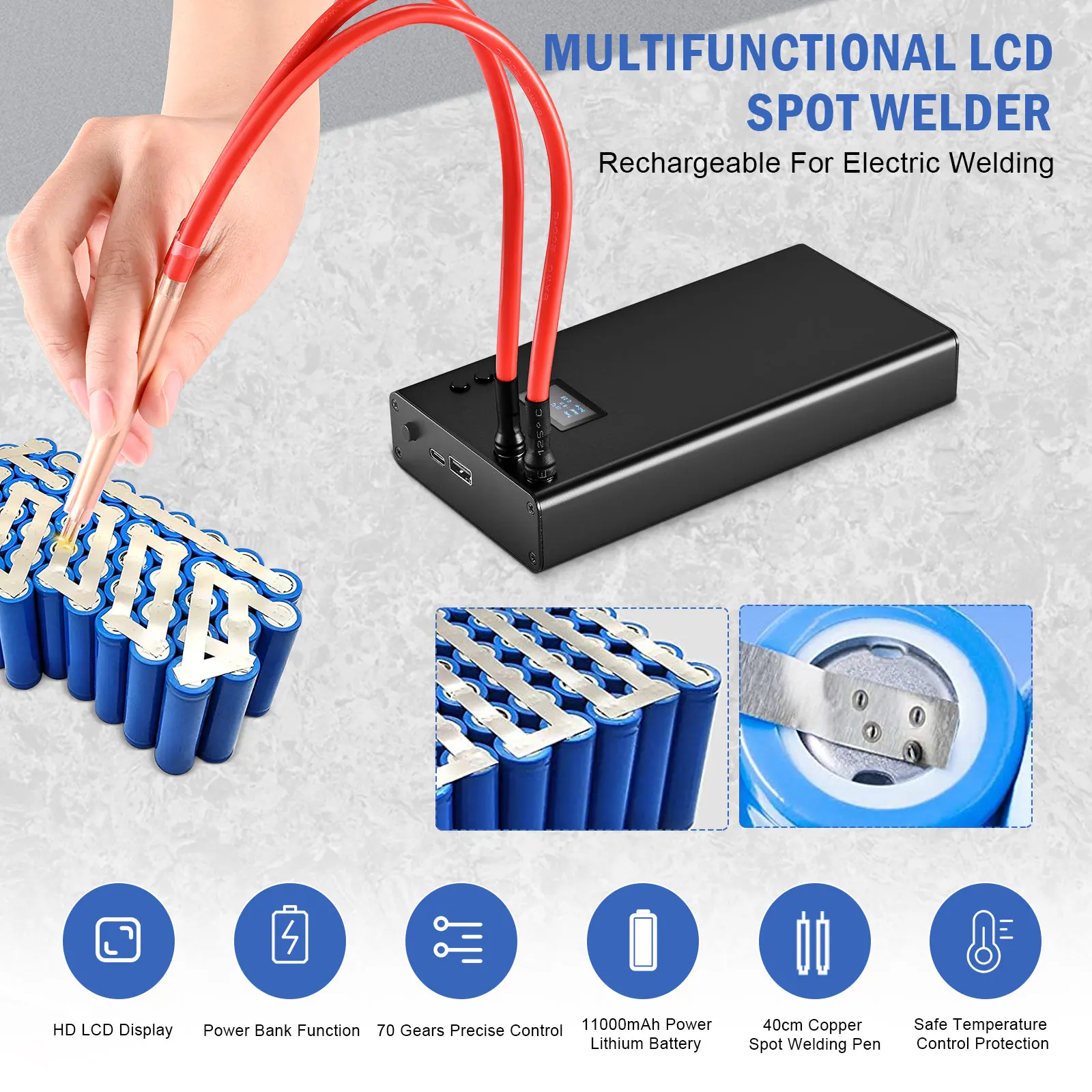 MiniDigitalSpotWeldingMachine18650BatteryPowerBankWelding