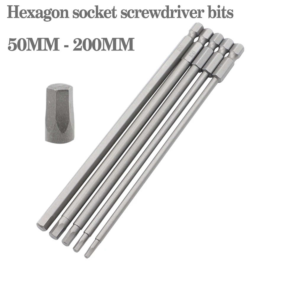 50mm200mm Hex Head Allen Wrench Drill Bits Set Long Allen Screwdriver