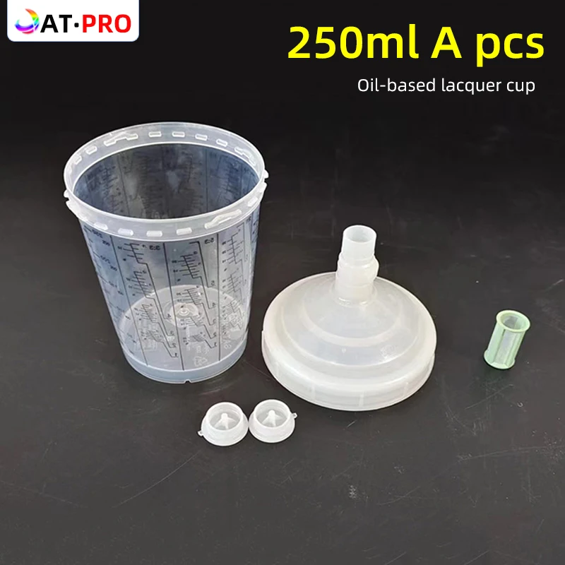 Suitable For Sata Airbrush Pot 300ml Graduated Cup Plastic Clear Paint ...