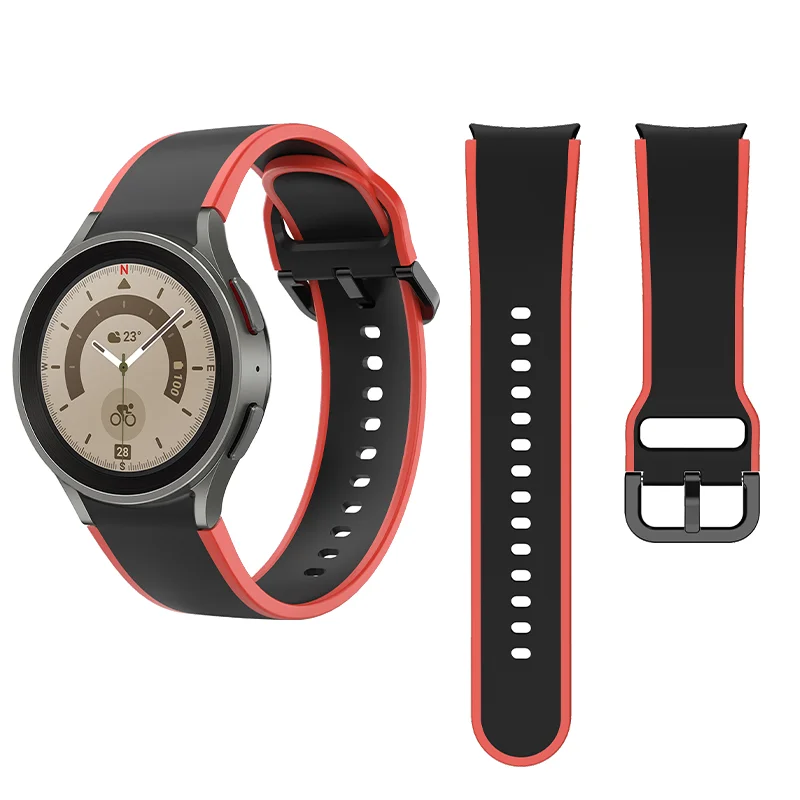 

Ремешок силиконовый для Samsung Galaxy watch 5 Pro 45 мм 6 Classic 43 мм 47 мм, браслет для Galaxy watch 4 44 мм 40 мм, 20 мм