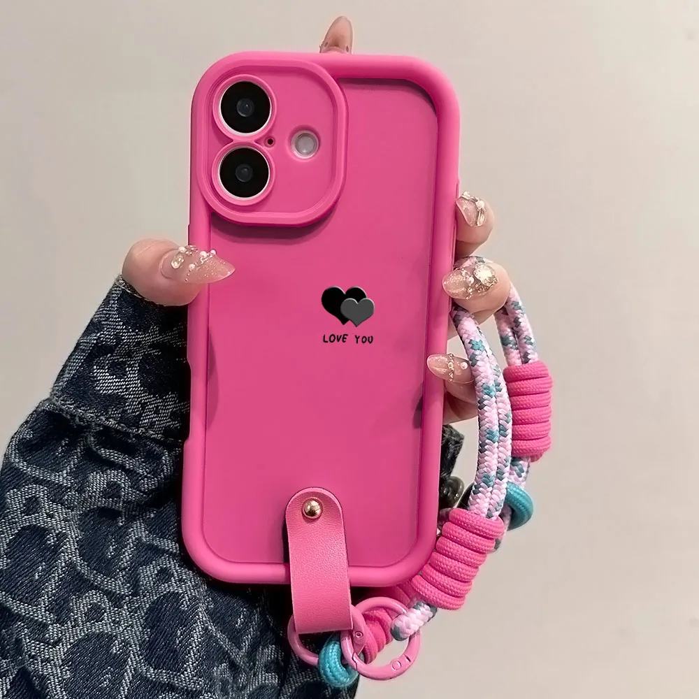 Phone Case With Wrist Chain And Heart Design For Redmi Series_voghion.com