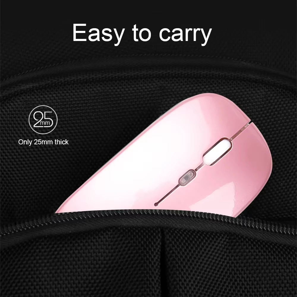 1600DPI 2.4Ghz Wireless Mouse Ergonomic Silent Mouse Rechargeable RGB Backlight Mice USB Receiver For Laptop PC Tablet Mute Mice wireless mouse ergonomic mouse