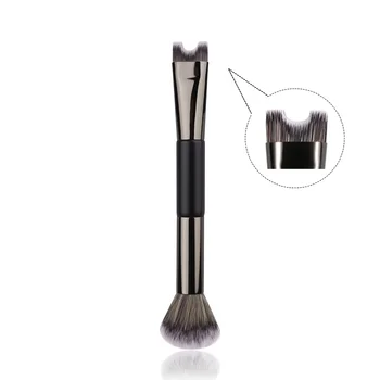 Dual-Ended U-Shaped Nose Contour Brush, Face Contour and Highlight Makeup Brush, Precision Sculpting Tool for Nose Shadow, Blend 1