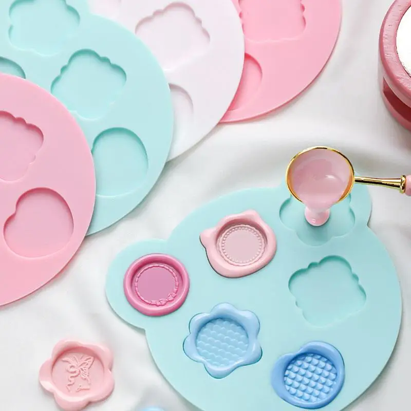 Wax Seal Stamp Mold Pad Silicone Sealing Wax Fix Shapes Mats Sealing Fixer Scrapbook Envelope Invitation DIY Making Tool - 15