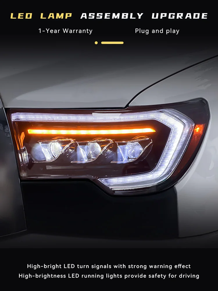 

Car Lights For Toyota 2007-2013 Tundra Sequoia Front Lamp Upgrade Highlight LED DRL Headlight Animation Exterior Signal Assembly