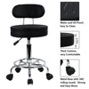 KKTONER PU Leather Rolling Stool Mid-Back with Footrest Height Adjustable Office Computer Home Drafting Swivel Task Chair 3