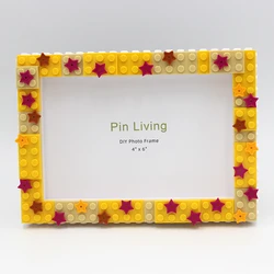 DIY Star Sky Color Block Photo Frame for Home Decoration and Birthday Gifts (Yellow)