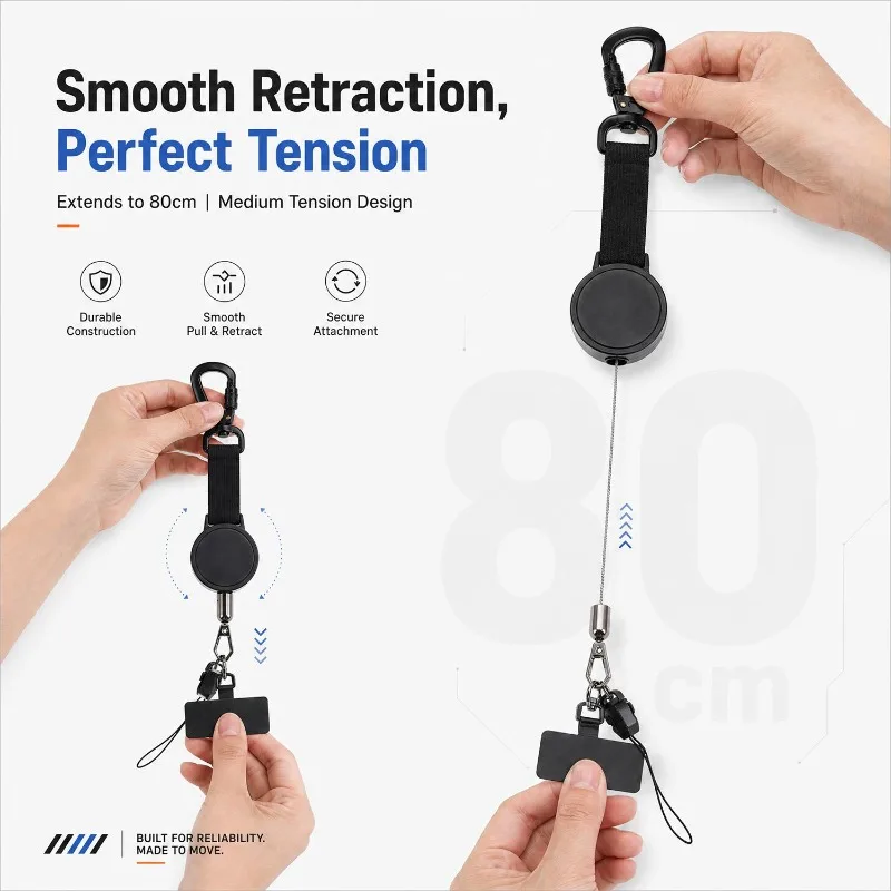 Universal 360° Rotating Anti-Theft Retractable Phone Lanyard
