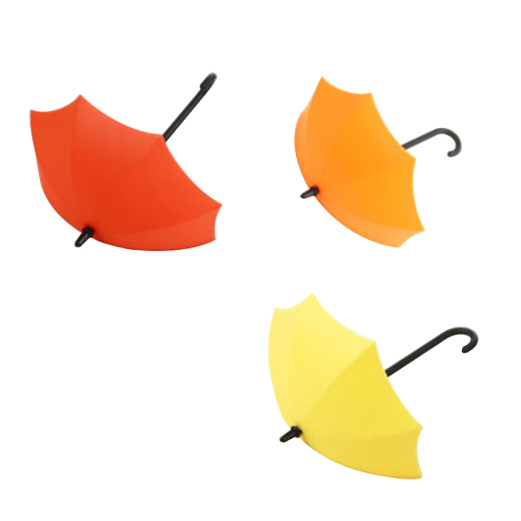 

3pcs Self Adhesive Plastic Umbrella Hook Waterproof Seamless Article Hanger Room Umbrella Holder Tool