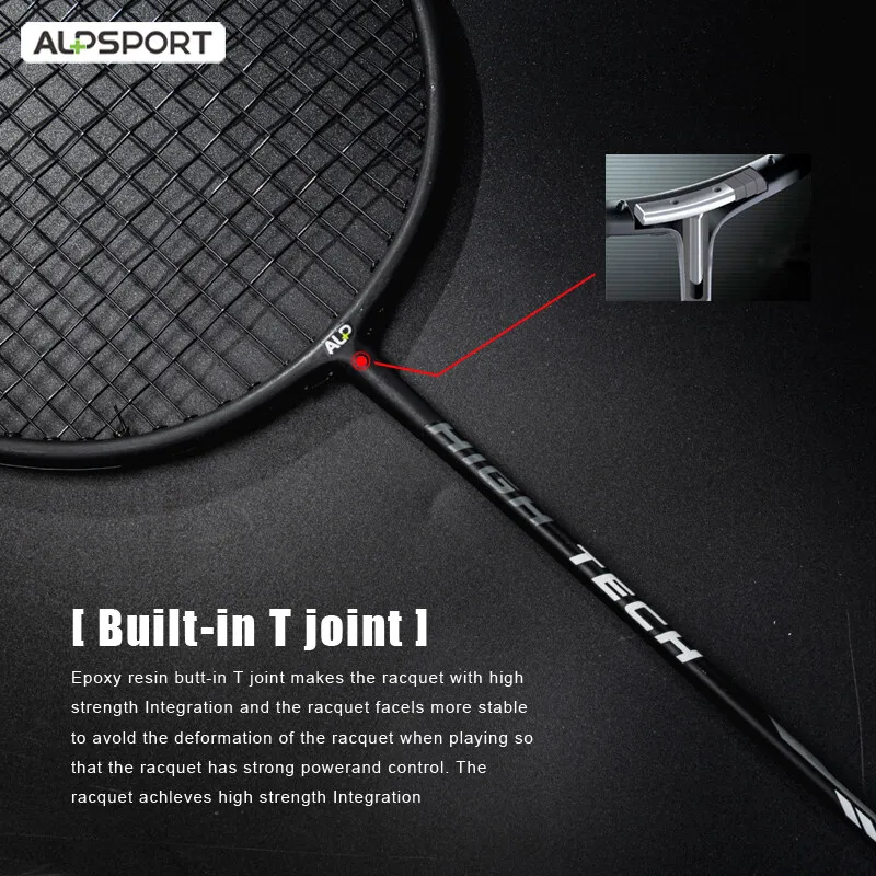 Alpsport Lr 4U G4 2 pcs/lot Original Super Attaque Jusqu'à 25lbs  Raquette de badminton en fibre de carbone + titane (sac et cordage inclus) ÉTUDIANT Débutant Novice Professionnel Raquette avancée