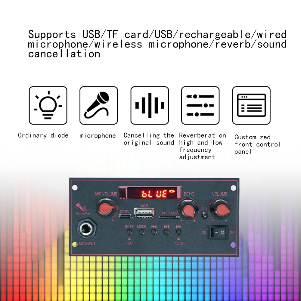 Audio MP3 Player Bluetooth MP3 Decoder 5V Car MP3 WMA Decoder Board Audio MP3 Player USB TF FM Radio Module Wireless Bluetooth 5.0 Car Amplifier Board