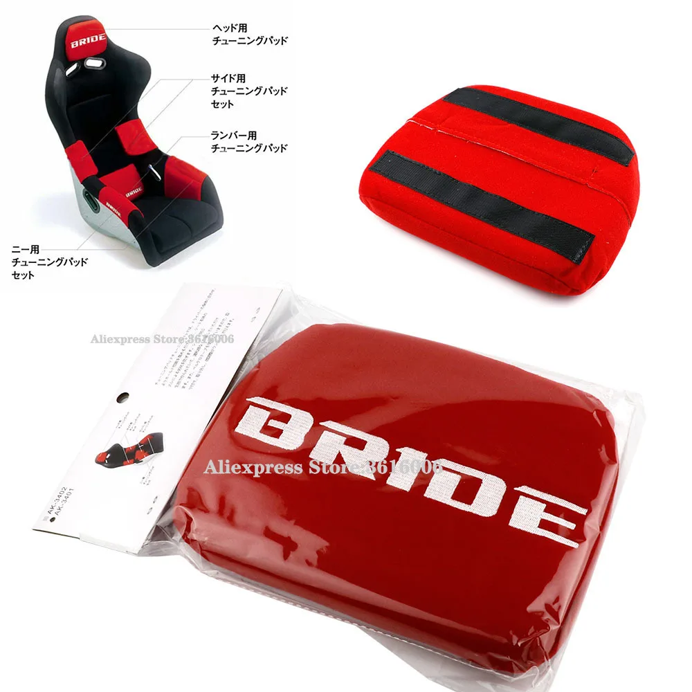 1X Jdm Bride Recaro Poggiatesta Tuning Pad Per Poggiatesta Cuscino Auto Secchio Sedile Da Corsa