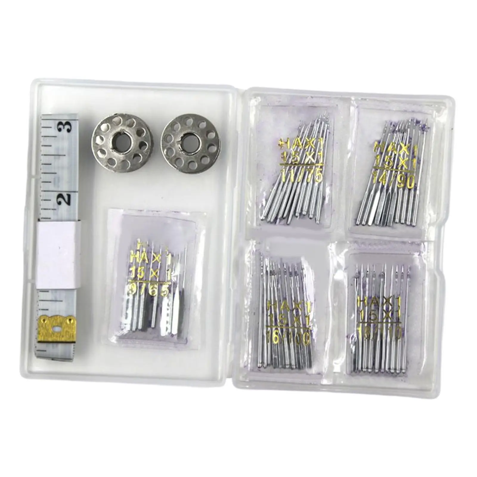 50pcs Universal Sewing Machine Needles 65/9, 75/11, 90/14, 100/16, 110/