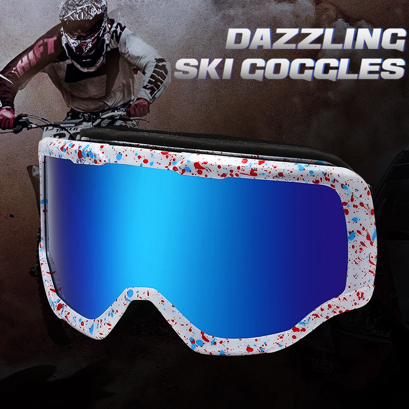 ELAXBRANDNEWDoubleLayersAntiFogSkiGogglesSnowmobileEyewear