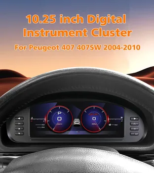 Panel de Instrumentos Digital para Automóvil Peugeot 407 407SW 2004-2010, Pantalla LCD, Velocímetro, Panel de Instrumentos, Pantalla de Cabina, Medidor Inteligente para Automóvil, Cabina Virtual 1