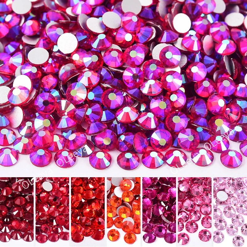 

Bulk package High Quality Strass SS3-SS34 стразы Non Hotfix Rhinestones Flatback Glitter Nails Crystal For Nail Accessories