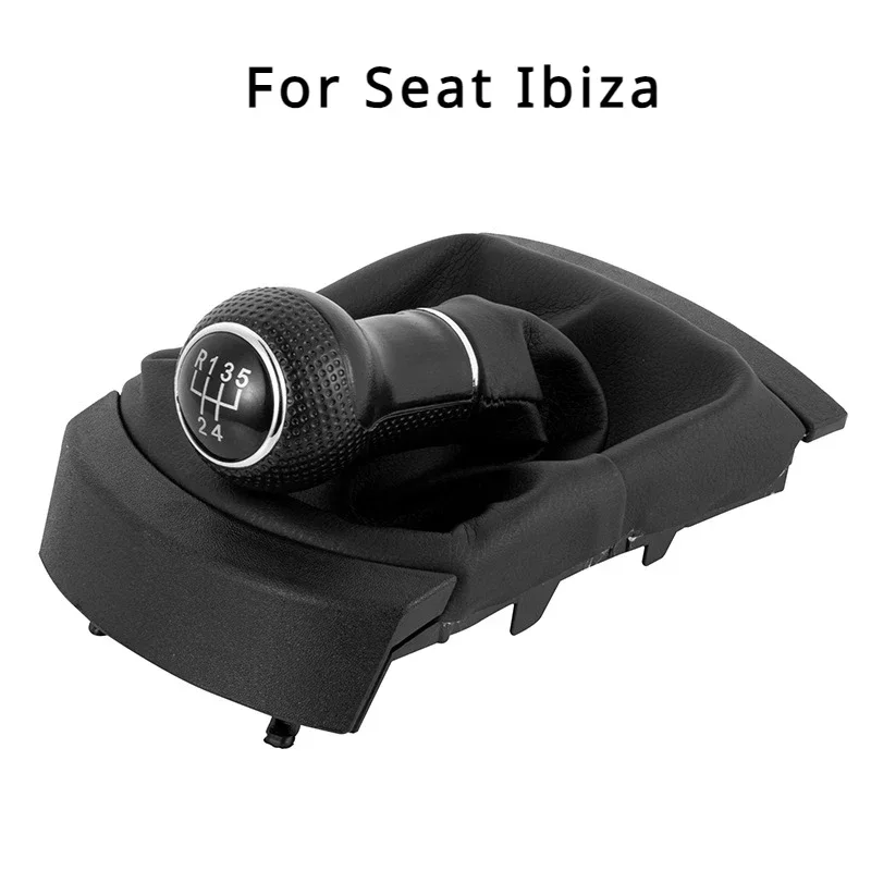 5 Speed Car Gear Shift Knob for Seat Ibiza 2002 2003 2004 2005 2006 2007 2008 with Boot Cover Gaitor Accessories
