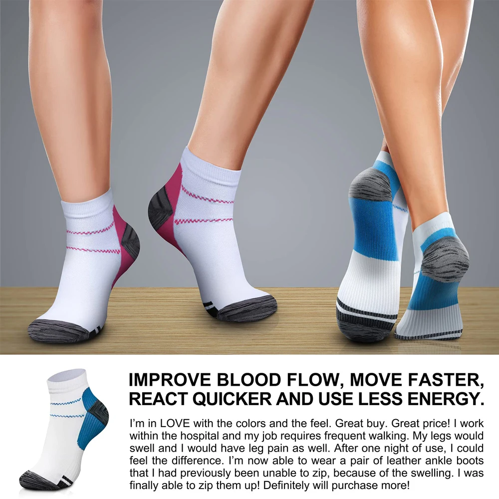 Compression Socks 7Pairs/5Pairs Plantar Fasciitis Relief Foot Pads for Women Men